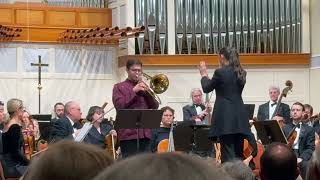 Sachse Concertino in F Major LIVE  Christopher Bassett bass trombone [upl. by Auqinehs892]