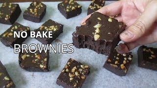 No Bake Brownies  How to Make Brownies Without Oven [upl. by Eedyaj]