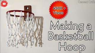 Making a Basketball hoop at home  Step by Step string tutorial  Cement Crafts [upl. by Godwin]