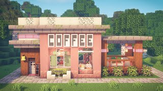 Minecraft  How to Build a Cafe no mods or texture packs [upl. by Emlynne]