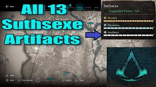 Assassins Creed Valhalla All Suthsexe Artifacts Locations guide [upl. by Ariana]