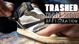 Extremely Trashed Air Jordan 1 Travis Scott Restoration [upl. by Danforth]