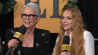 Freakier Friday Lindsay Lohan amp Jamie Lee Curtis on CAMEOS and Chad Michael Murray Exclusive [upl. by Auqinal]