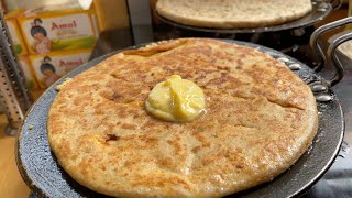 Mumbais Biggest Aloo Paratha  Indian Street Food [upl. by Aramas]