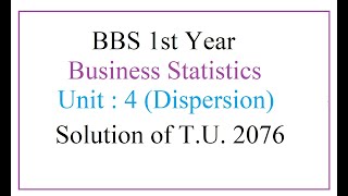 BBS 1st  Business Statistics Unit 4 [upl. by Ahsinaj]