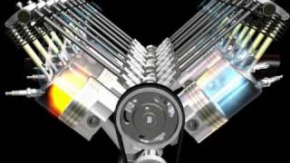 V8 Engine Motion Animation  3ds max [upl. by Nothsa]