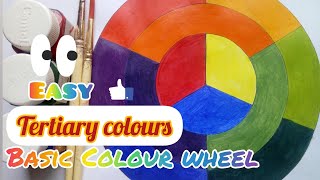 Easy Colour wheel tertiary coloursbeginnersFabartistme [upl. by Kacie548]