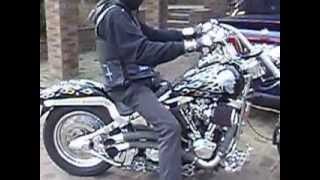 Revtech 125 powered Harley Softail 2050cc thrashed under hard acceleration [upl. by Atteynod318]