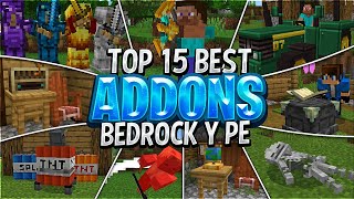 ⭐Top 15 MEJORES ADDONS SURVIVAL para MINECRAFT 120 12051 BEDROCK y PE ADDONS MINECRAFT PE 120 [upl. by Atirehs]