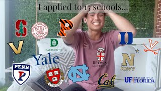 COLLEGE DECISIONS REACTIONS 2023 Accepted to 6 Ivies Stanford Top 20  more [upl. by Akeenahs692]