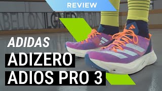 adidas Adizero Adios Pro 3 Review I La prueba nuestro entrenador y alucina con el resultado [upl. by Buyers]