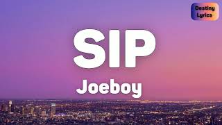 Joeboy  SIP Alcohol Lyrics [upl. by Bronwen]