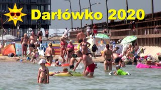 Darłówko Darłowo plaża 2020 szczyt sezonu [upl. by Aneehsram]