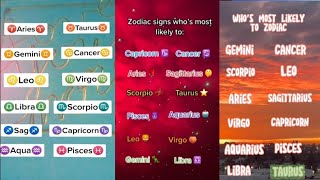 Whos most likely to Zodiac signRand editionTiktok [upl. by Nap839]