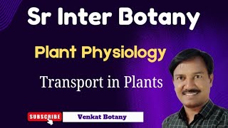 Transport in Plants  Plant Physiology  Neet Classes Venkat Botany [upl. by Saltsman]