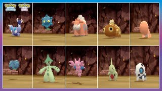 Pokémon BDSP  All Pokemon in Big Bluff Cavern [upl. by Hallock]