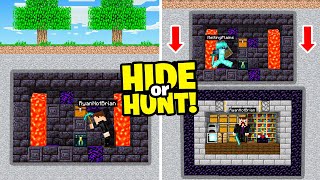 I made a SECRET Minecraft Base inside an ADMIN BASE Hide Or Hunt [upl. by Ojillek113]