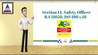 Section 14 Safety Officer Requirement Part 1RA 11058 [upl. by Oren]