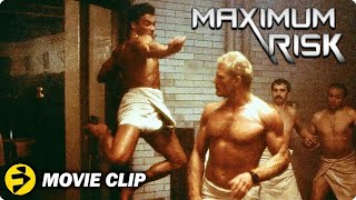 MAXIMUM RISK  JeanClaude Van Damme  Sauna Fight Scene [upl. by Ronna]