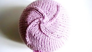 Bonnet FACILE SANS COUTURE TUTORIEL tricot bonnet sans couture pour bébé [upl. by Gawain653]