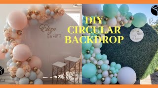 Circular backdrop DIY  Circular greenery backdrop DIY  DIY Round backdrop stand [upl. by Yrac]