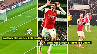 Kai Havertz and Jorginhos mocking reaction after beating Chelsea 😋 Arsenal Vs Chelsea 50 [upl. by Kendell]