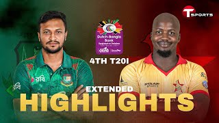 Extended Highlights  Bangladesh vs Zimbabwe  4th T20i  T Sports [upl. by Darci]