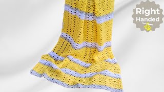 EASY Crochet Baby Blanket Tutorial The Beached Granny [upl. by Ahtela]