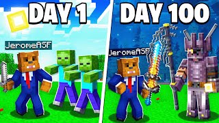 I Survived 100 Days Fighting BROKEN Bosses In Minecraft [upl. by Alexi912]