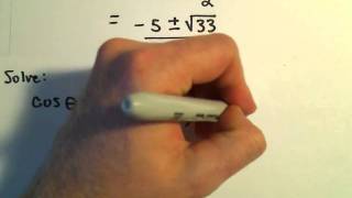 Solving Trigonometric Equations Using the Quadratic Formula  Example 2 [upl. by Broucek]