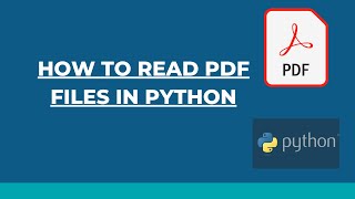 How To Read PDF Files in Python using PyPDF2 [upl. by Gnim729]