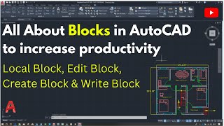 Blocks in Autocad Create Block Edit Block Write Block [upl. by Swords]