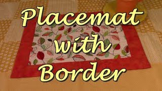 Placemat With Border  The Sewing Room Channel [upl. by Ahsila]