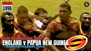 1996 World Nines second semifinal ENGLAND v PAPUA NEW GUINEA at National Stadium Suva [upl. by Auhel381]