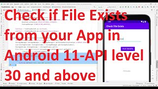 How to check if a file exists in download folder from your App  API level 30 Android 11 amp above [upl. by Twedy839]