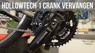 Hollowtech 1 crank vervangen  Crankset demonteren [upl. by Eseer]