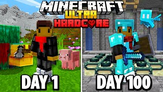 I Spent 100 Days in ULTRA HARDCORE PLUS Minecraft Heres What Happened [upl. by Elberta849]