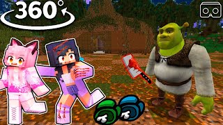 Aphmau vs Shrek Impostor  Among Us Minecraft 360° [upl. by Beattie91]