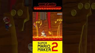 NSMBU Volcano Underground Theme in Super Mario Maker 2 shorts mod supermariomaker2 [upl. by Zelikow]