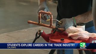 Thousands of students learn about new career possibilities at Sacramento Trades Day event [upl. by Enneite158]