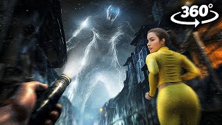 360° You and Girlfriend Escapes Scary Ghost Titan VR 360 Horror Video 4K Ultra HD [upl. by Sublett605]