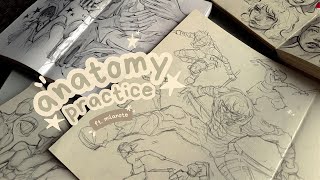 how I practice drawing anatomy  figure studies ⋆˚₊ [upl. by Imoan]