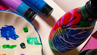 BottlePaintingCraftArt 🖌️❤️😍 bottle painting craft art artist tutorial youtube viralvideo [upl. by Drain]