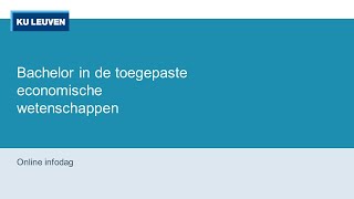 Bachelor toegepaste economische wetenschappen KU Leuven Kortrijk [upl. by Hailed679]