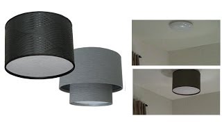 How to make a DIY Drum Shade Ceiling Light Cover [upl. by Zealand]