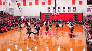 Northville High School 2019 homecoming pep rally drum line feature performance [upl. by Annaya]