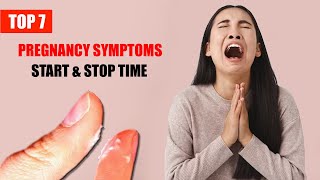 First Symptoms of Pregnancy – Top 7 Pregnancy Signs Start and Stop Times [upl. by Annaeg]