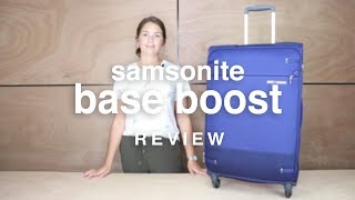 Samsonite Base Boost Luggage Review  luggageconz [upl. by Mikaela365]