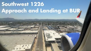 Southwest B737700 Approach and Landing in Burbank  Flight 1226 STLBUR 7424 [upl. by Cleasta]