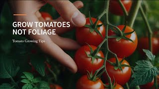 Maximize Your Tomato Yield Grow Fruit Not Leaves [upl. by Jakie]